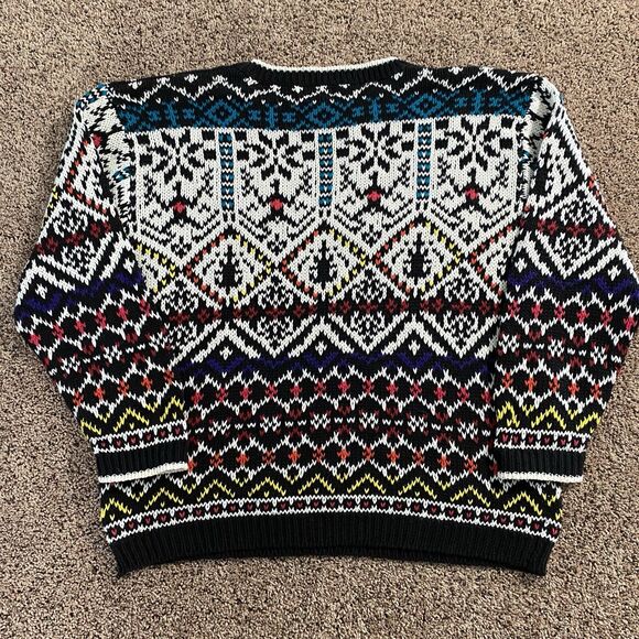 Vintage Prides Landing 90s Colorful Geometric Abstract Crewneck Sweater Size XL - Picture 2 of 6